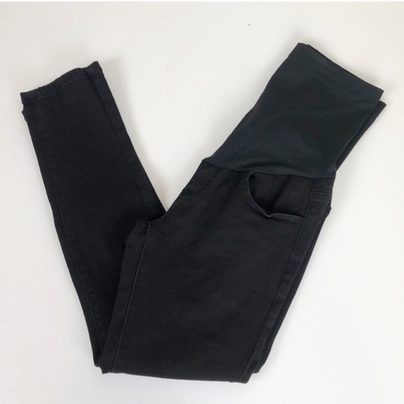 Bamboo Jeans maternity black ankle crop jeans - Picture 1 of 7